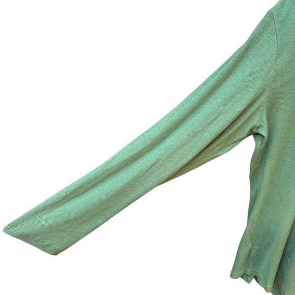 NWT Eddie Bauer Scoop Snap Henley Shirt Green Stretch Casual‎ Comfy Classic XXL - Picture 2 of 6